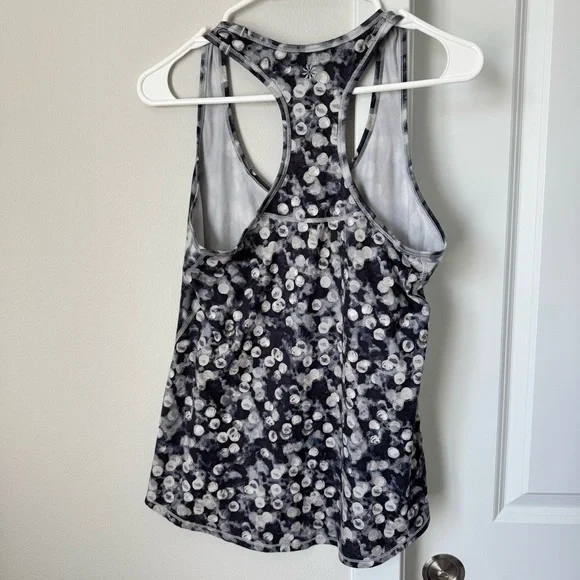 Athleta Chi Dot Tank in Moon Grey Size Small Racerback Activewear Athleisure - Picture 5 of 10